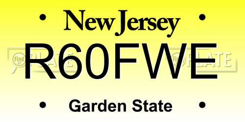R60FWE New Jersey License Plate