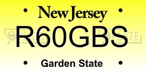 R60GBS New Jersey License Plate