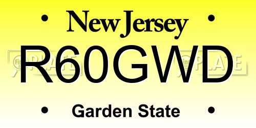 R60GWD New Jersey License Plate