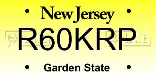 R60KRP New Jersey License Plate