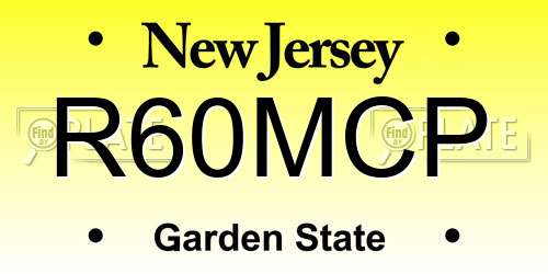 R60MCP New Jersey License Plate