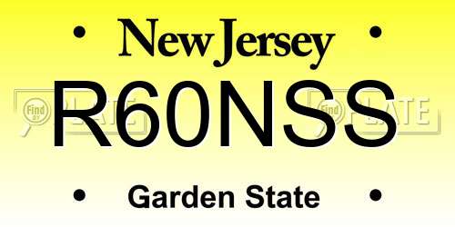 R60NSS New Jersey License Plate