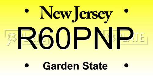 R60PNP New Jersey License Plate
