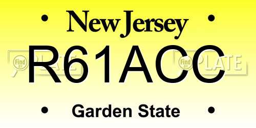 R61ACC New Jersey License Plate