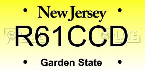 R61CCD New Jersey License Plate