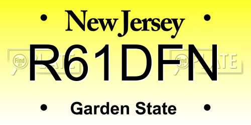 R61DFN New Jersey License Plate