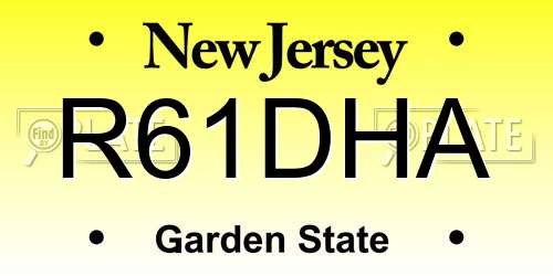 R61DHA New Jersey License Plate