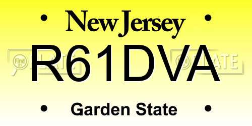 R61DVA New Jersey License Plate
