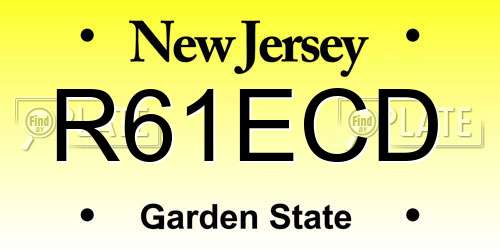 R61ECD New Jersey License Plate