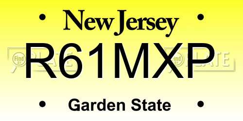R61MXP New Jersey License Plate