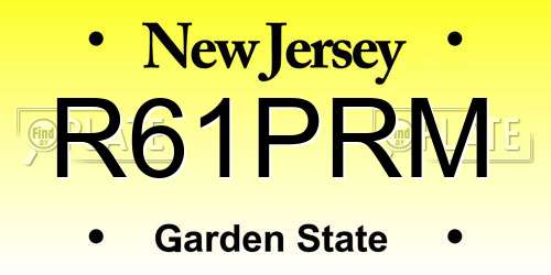 R61PRM New Jersey License Plate