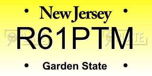 R61PTM New Jersey License Plate