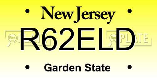 R62ELD New Jersey License Plate