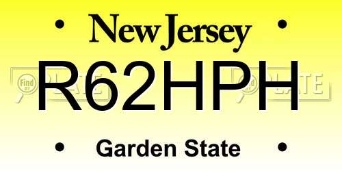 R62HPH New Jersey License Plate