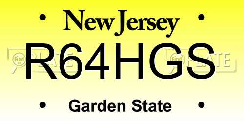 R64HGS New Jersey License Plate