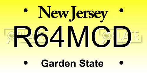 R64MCD New Jersey License Plate