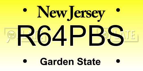 R64PBS New Jersey License Plate