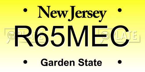 R65MEC New Jersey License Plate