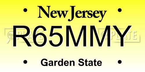 R65MMY New Jersey License Plate