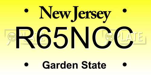 R65NCC New Jersey License Plate