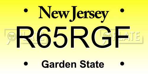 R65RGF New Jersey License Plate