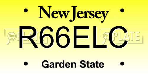 R66ELC New Jersey License Plate