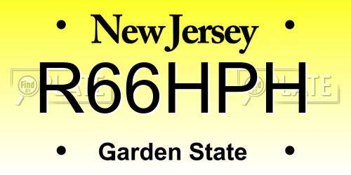 R66HPH New Jersey License Plate