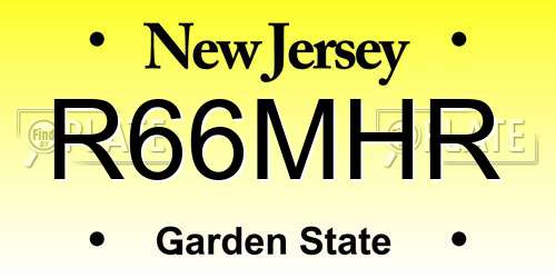 R66MHR New Jersey License Plate