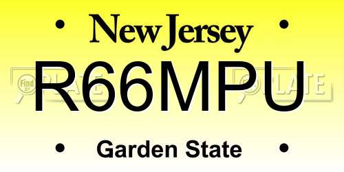 R66MPU New Jersey License Plate
