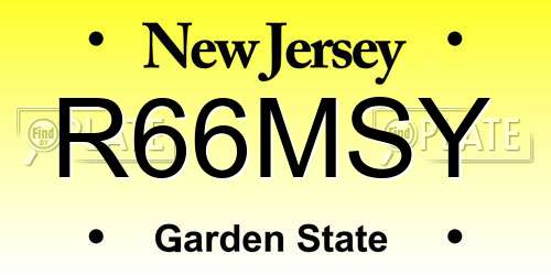 R66MSY New Jersey License Plate