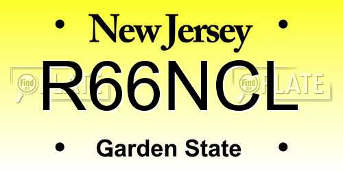 R66NCL New Jersey License Plate
