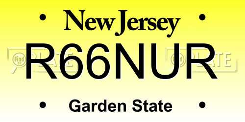 R66NUR New Jersey License Plate