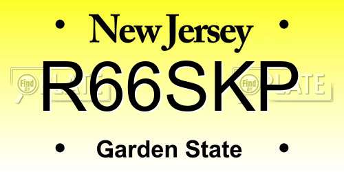 R66SKP New Jersey License Plate