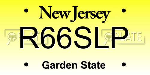R66SLP New Jersey License Plate