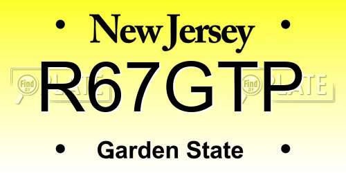 R67GTP New Jersey License Plate