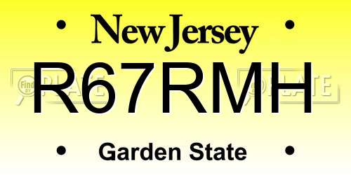 R67RMH New Jersey License Plate