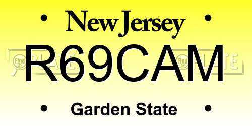 R69CAM New Jersey License Plate
