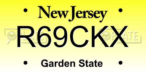 R69CKX New Jersey License Plate