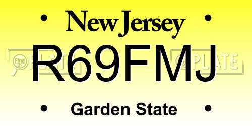 R69FMJ New Jersey License Plate