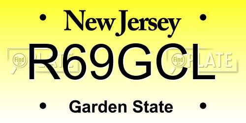 R69GCL New Jersey License Plate