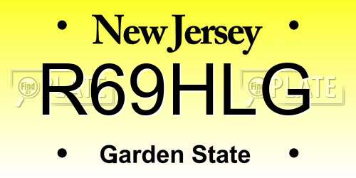R69HLG New Jersey License Plate