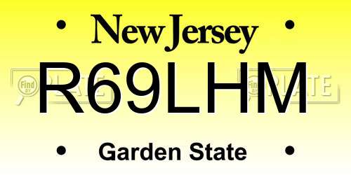 R69LHM New Jersey License Plate