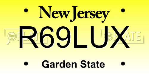 R69LUX New Jersey License Plate
