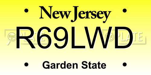 R69LWD New Jersey License Plate