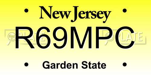 R69MPC New Jersey License Plate
