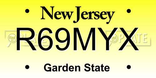 R69MYX New Jersey License Plate