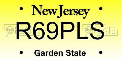 R69PLS New Jersey License Plate