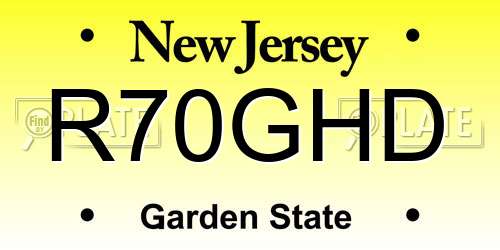 R70GHD New Jersey License Plate