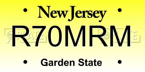 R70MRM New Jersey License Plate