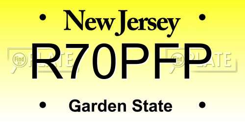 R70PFP New Jersey License Plate